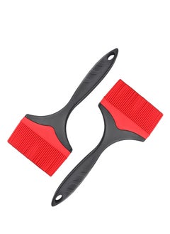 Extra Wide Red Silicone Basting Brush, 3.95" Heat Resistant for Grilling, Cooking, BBQ (Set of 2)