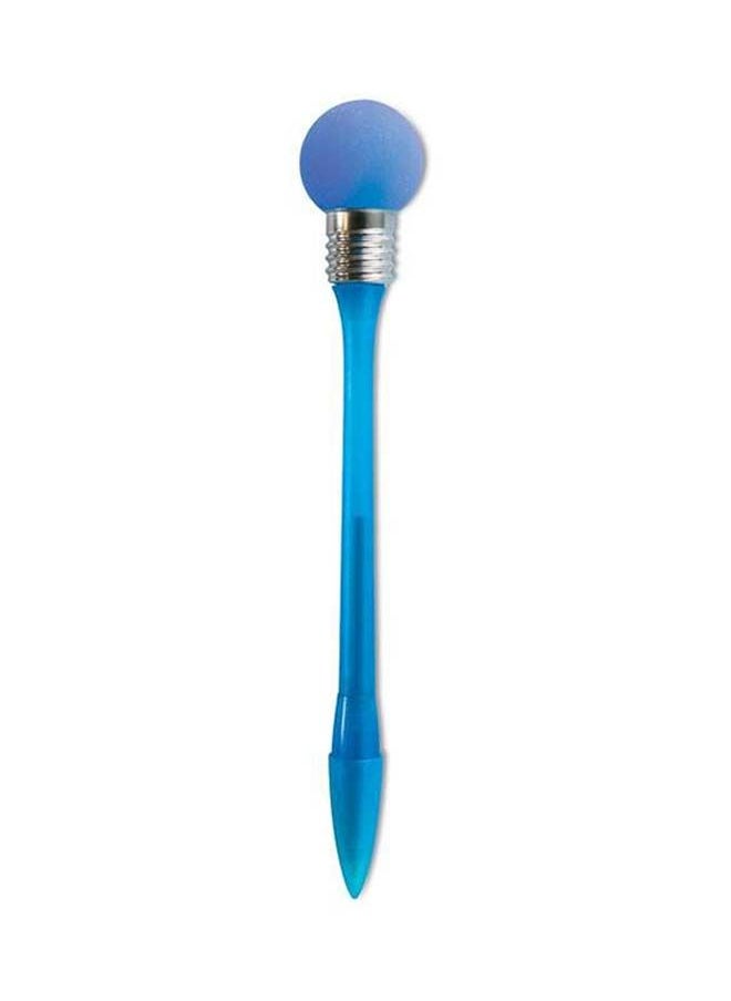 Ball Pen With Light Bulb Blue
