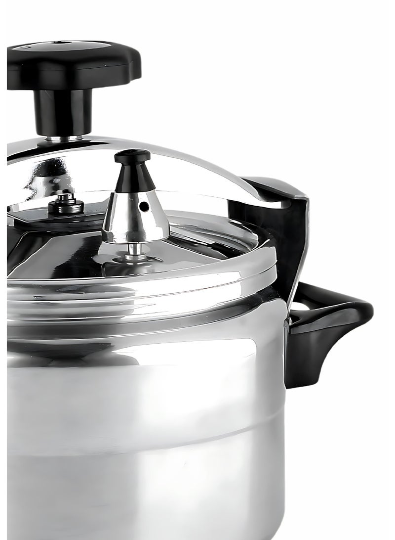 Bisbell 11L Aluminium Alloy Pressure Cooker With Multi-Safety Device, Three-Ply Compacting Welding Base, Heat Resistant Bakelite Handles, Premium 3030 Aluminium Silver/Black - Image 3