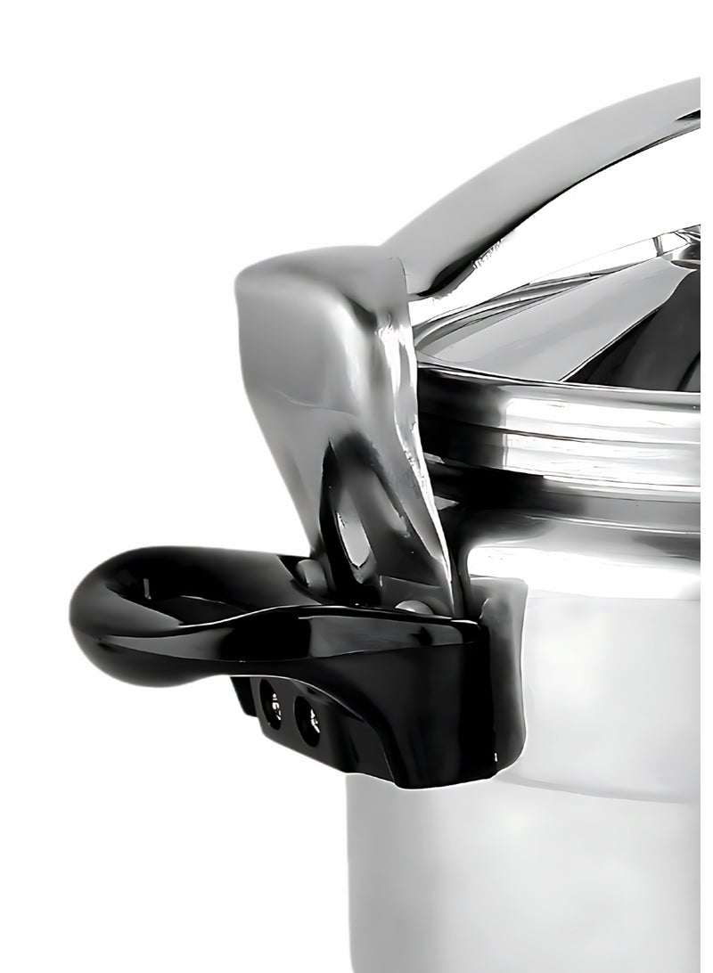 Bisbell 11L Aluminium Alloy Pressure Cooker With Multi-Safety Device, Three-Ply Compacting Welding Base, Heat Resistant Bakelite Handles, Premium 3030 Aluminium Silver/Black - Image 5