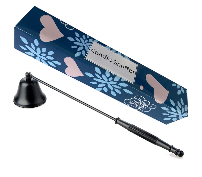 NEOYARDE Candle Snuffer Stainless Steel Wick Flame Extinguisher Elegant Candle Accessory for Candle Lovers  Black
