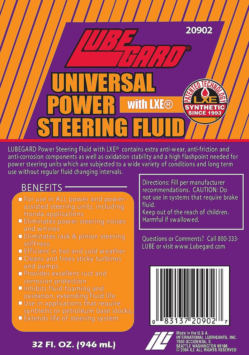 Lubegard 20902 Multi-Vehicle Power Steering Fluid, 32 oz. - Image 2