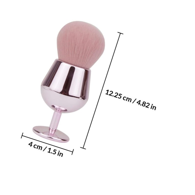 Fluffy Blending Blush Brush and Loose Powder Brush for Women Tool for Foundation and Cheeks Soft Synthetic Bristles for Cosmetics Application - Image 2