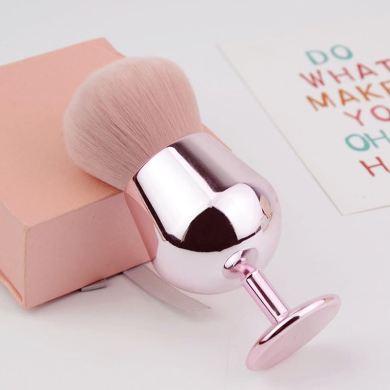 Fluffy Blending Blush Brush and Loose Powder Brush for Women Tool for Foundation and Cheeks Soft Synthetic Bristles for Cosmetics Application - Image 3
