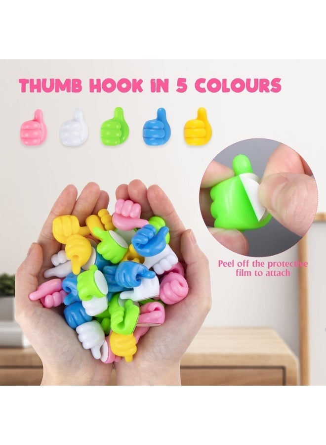 بايتوري مجموعة من 25 منظم درج شفاف مع خطافات إبهام ملونة إضافية – صناديق تخزين بلاستيكية متعددة الأحجام للمكياج والمكتب والمنزل - Image 3