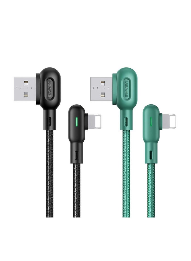 أوسامس كابل مزدوج الزاوية اليمنى مع ضوء ملون I phone - Image 1