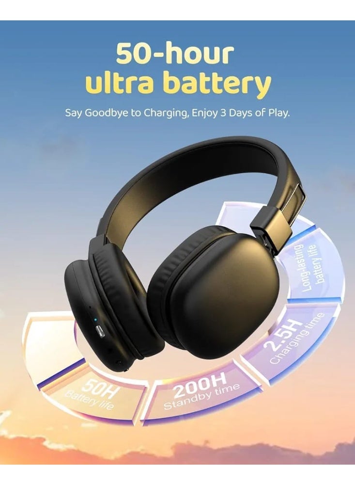 Celebrate A41 Wireless Bluetooth Headset, Wireless Bluetooth Headset A-41 ANC - Black - Image 4