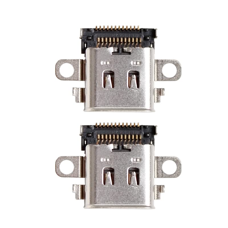 iParto 2 Pack Replacement Type C Port for Nintendo Switch USB C Charging Port Charger Socket Connector Replacement Repair Kit for NS Switch Power Charging Charger DC Jack Socket with Tools - Image 2