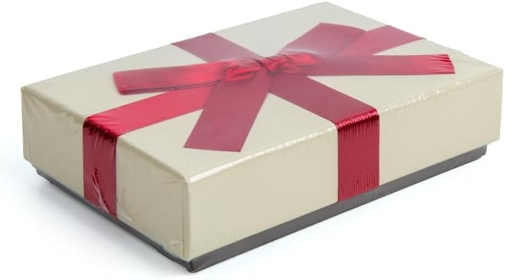 DAISO Mocha Brown Chocolate Gift Box - Elegant Off White Treat Packaging - Image 2
