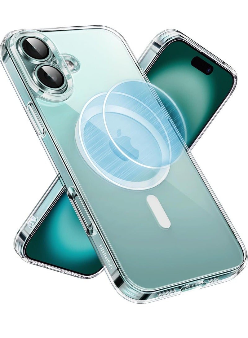 MUNTAQI iPhone 16 Plus MagSafe Case (MagU) - iCrystal Tech Clear Cover with MIL-Grade Protection, Anti-Scratch, Camera Protection, Ultra Slim Magnetic Design - Image 1