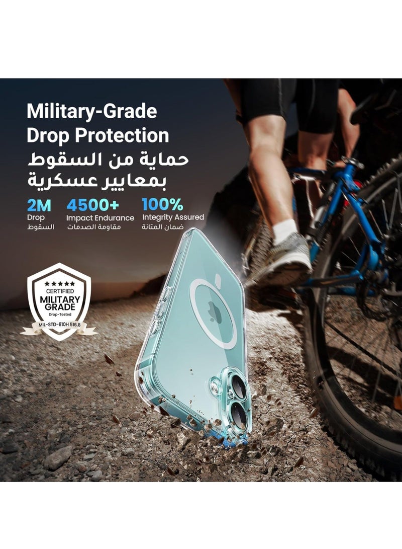 MUNTAQI iPhone 16 Plus MagSafe Case (MagU) - iCrystal Tech Clear Cover with MIL-Grade Protection, Anti-Scratch, Camera Protection, Ultra Slim Magnetic Design - Image 3