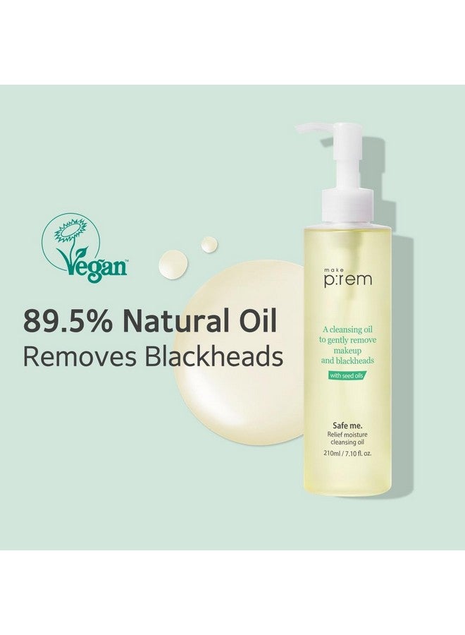 MAKEP:REM MAKE P:REM Safe Me. Relief Moisture Cleansing Oil, Deep Pore Cleansing Makeup Remover for Oily Skin, All Skin Types, Gentle Blackhead Remover, Korean Skin Care, 210ml, 7.1 Fl.Oz. - Image 2