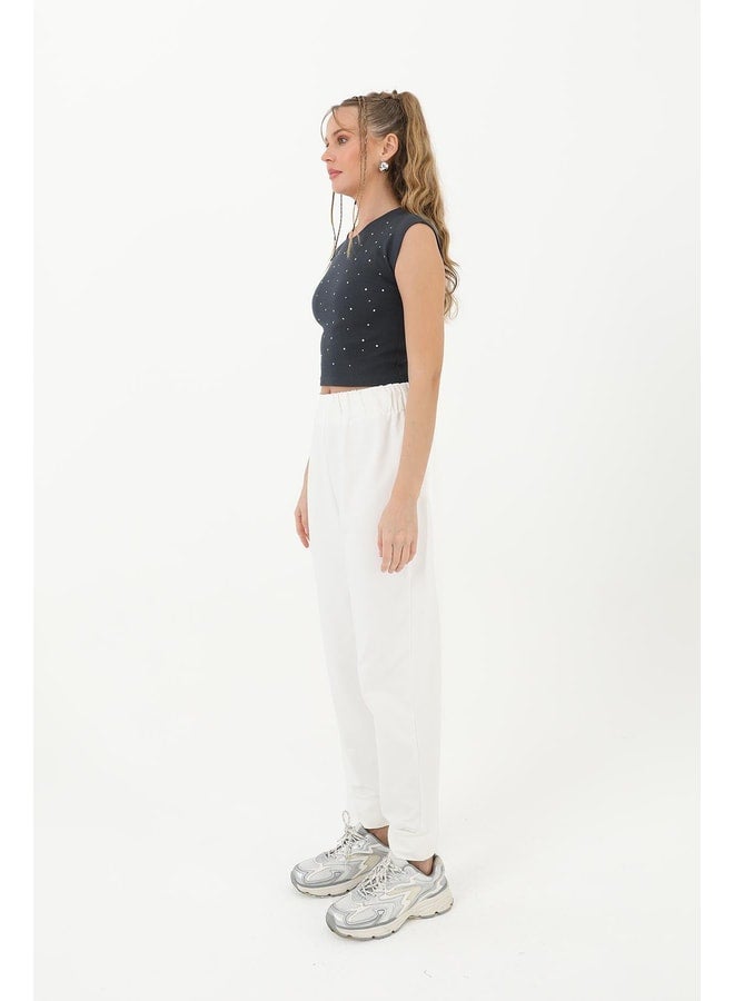 سول بنطال رياضي للنساء بتفاصيل ربانية - 30189PNT - إكرو. - Image 3