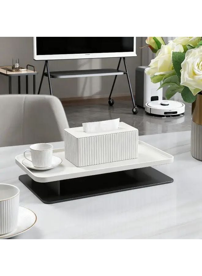 Orange Stripes Luxury Faux Leather Tissue Box Decorative And Practical For Home Living Room - Image 4