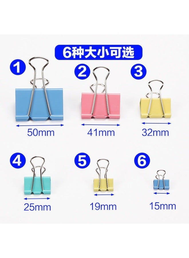 HELPS Stationery Colorful Long Tail Clip Office Supplies Dovetail Clip Metal Phoenix Tail Clip Black Bill Clip File Clip - Image 4