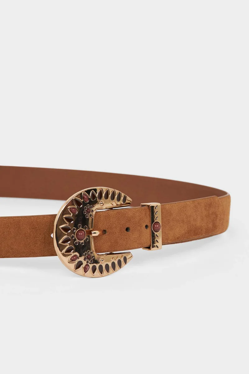 Defacto  Woman Oval Buckle Faux Leather Classic Belt for Women | Best Price UAE