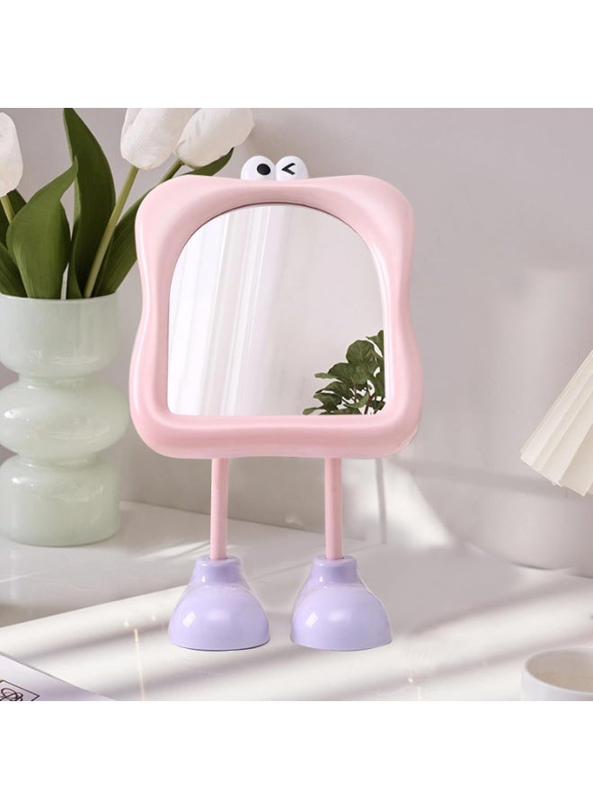 Table Desk Vanity Makeup Mirror with Stand Portable Adjustable Angle Tabletop Mirror for Home Decor - Image 1