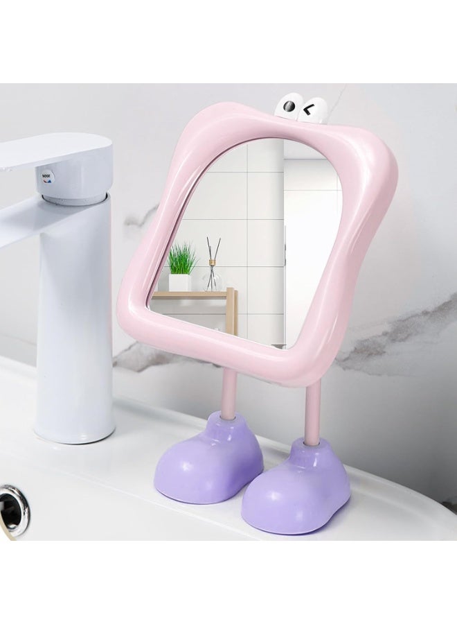 Table Desk Vanity Makeup Mirror with Stand Portable Adjustable Angle Tabletop Mirror for Home Decor - Image 2