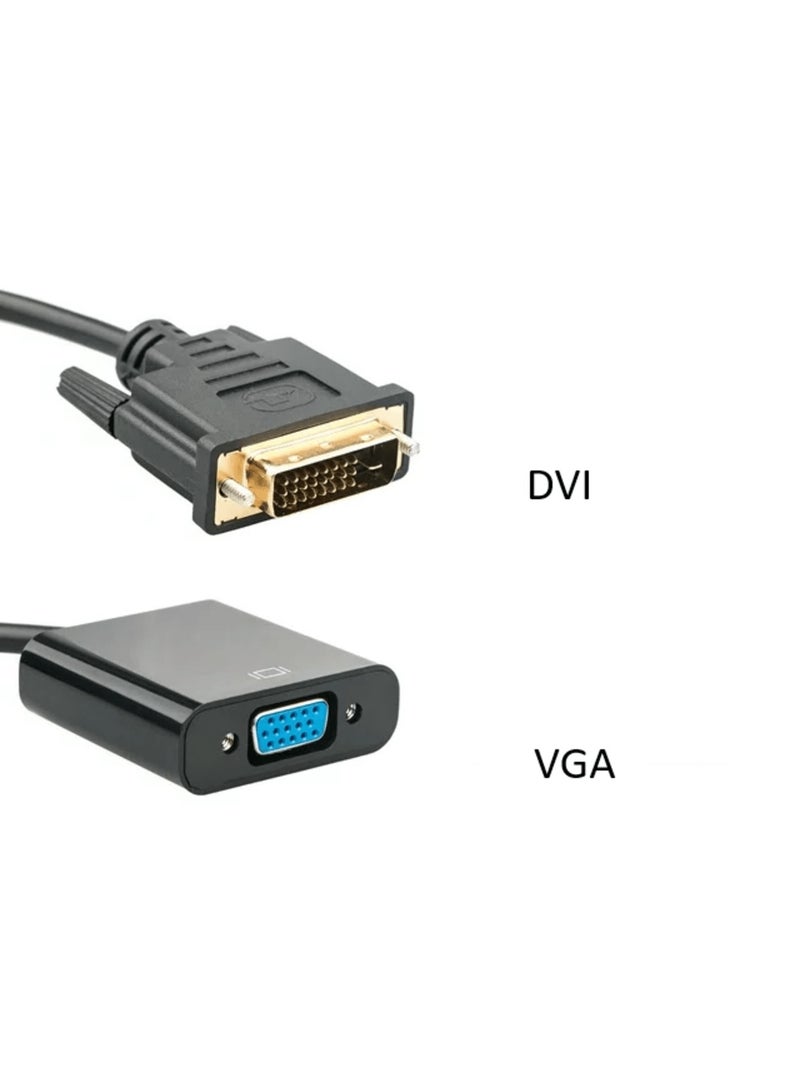 DVI to VGA Adapter, RedR 1080p Active DVI-D to VGA Adapter Converter 24+1 Male to Female Adapter  - Image 5