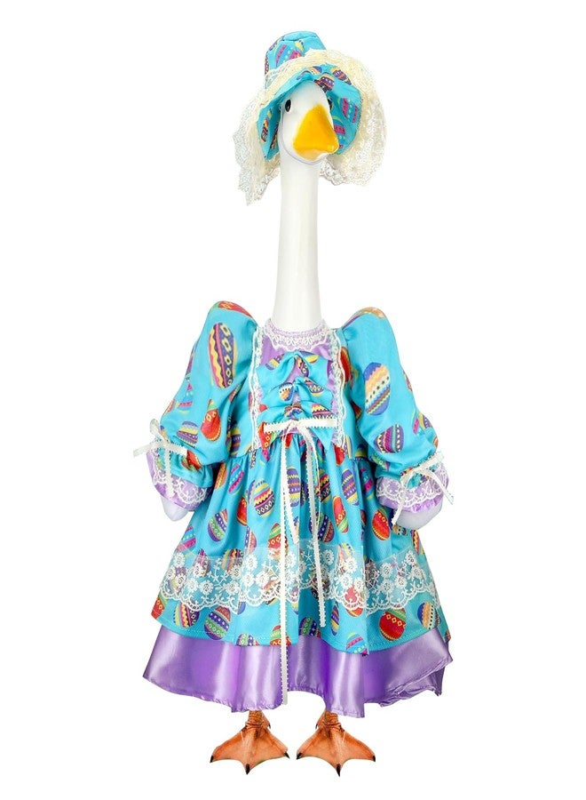ATJUMP Easter Goose Outfit Porch Goose Clothes for 23" Lawn Outdoor Garden Yard Patio Statue Easter Decor - Image 1