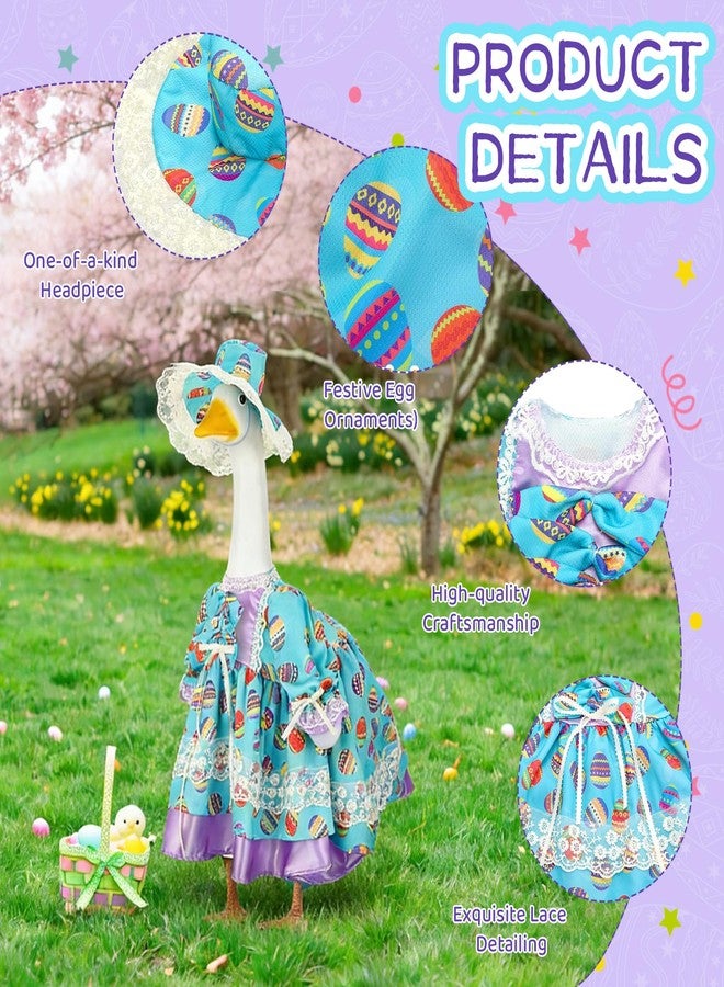 ATJUMP Easter Goose Outfit Porch Goose Clothes for 23" Lawn Outdoor Garden Yard Patio Statue Easter Decor - Image 5