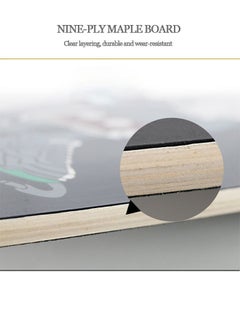 Generic Blue Starry Sky Four Wheels Fashion Skateboard Beginner Primary Skate Board High Elastic PU Wheel Training longboard Solid and Flash Natural Wood Maple Deck Suitable all Kinds of People  - Image 4