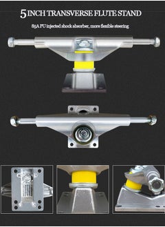 Generic Blue Starry Sky Four Wheels Fashion Skateboard Beginner Primary Skate Board High Elastic PU Wheel Training longboard Solid and Flash Natural Wood Maple Deck Suitable all Kinds of People  - Image 5