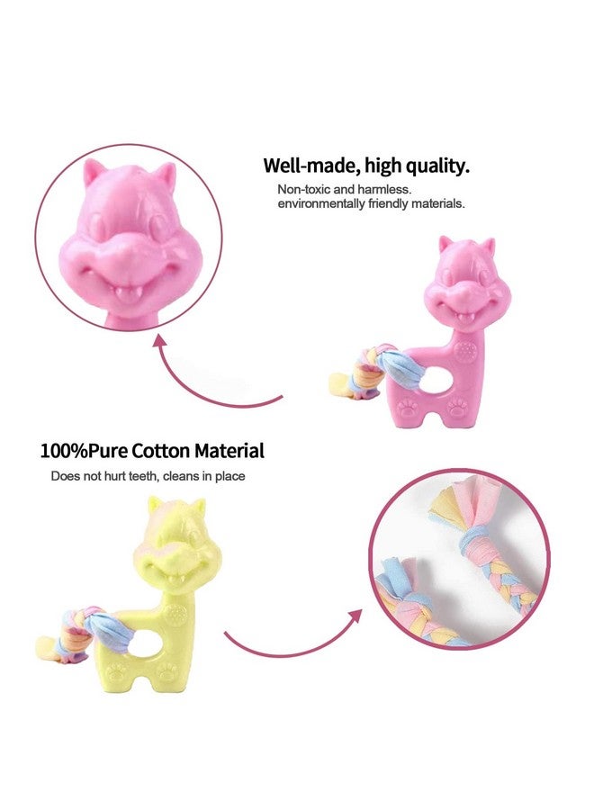 Emily Pets 1Pc Braided Rope Decor Cartoon Gilaharee Shaped Dog Squeaky Pet Playing Toys For Dog Chew Toy Pet Rope Toy Dogs,Puppies And Cat(Color May Vary) Pack Of 3 - Image 4