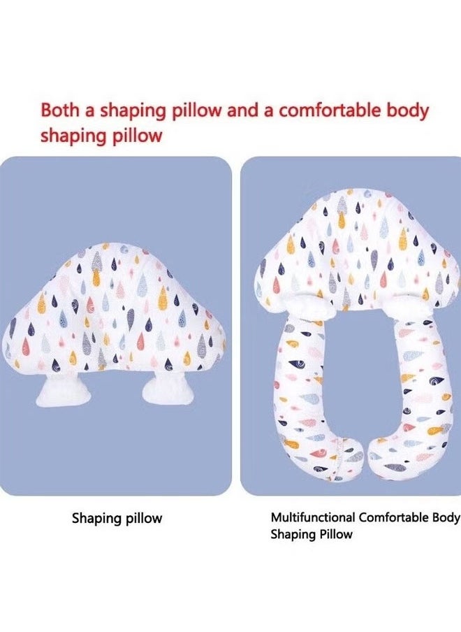 Vinnatsu 1PCS Baby Head Shaping Pillow With 2 Removable Fixing Posts 2 In 1 Baby's Head Shaping Pillow Double-Sided Babies and Toddler Bedding Neck Support Baby Memory Foam Pillow Adjustable Height(Animals）