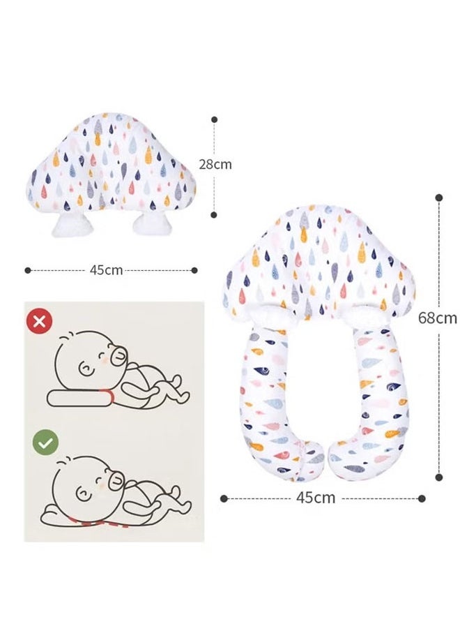 Vinnatsu 1PCS Baby Head Shaping Pillow With 2 Removable Fixing Posts 2 In 1 Baby's Head Shaping Pillow Double-Sided Babies and Toddler Bedding Neck Support Baby Memory Foam Pillow Adjustable Height(Animals）