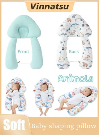 Vinnatsu 1PCS Baby Head Shaping Pillow With 2 Removable Fixing Posts 2 In 1 Baby's Head Shaping Pillow Double-Sided Babies and Toddler Bedding Neck Support Baby Memory Foam Pillow Adjustable Height(Animals） - pzsku/Z485C315CB4F5FDBDD7CFZ/45/1749713997/a69d8a9a-2de0-4821-be73-b88d3156ab72