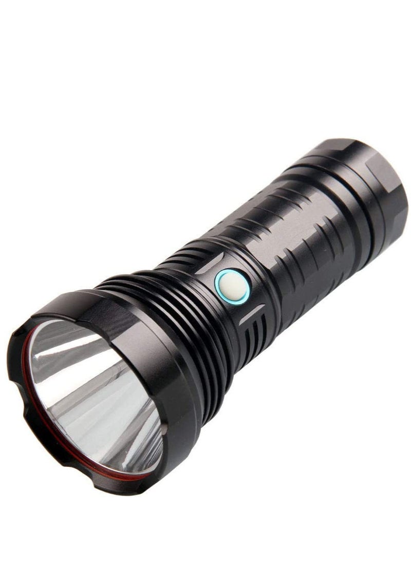 Generic - Rechargeable Tactical Flashlight T40, High Lumens LED Super Bright Flashlight, Zoomable 5 Modes Water Resistant Camping Emergency Flashlights with 26650 Battery Included - Image 1