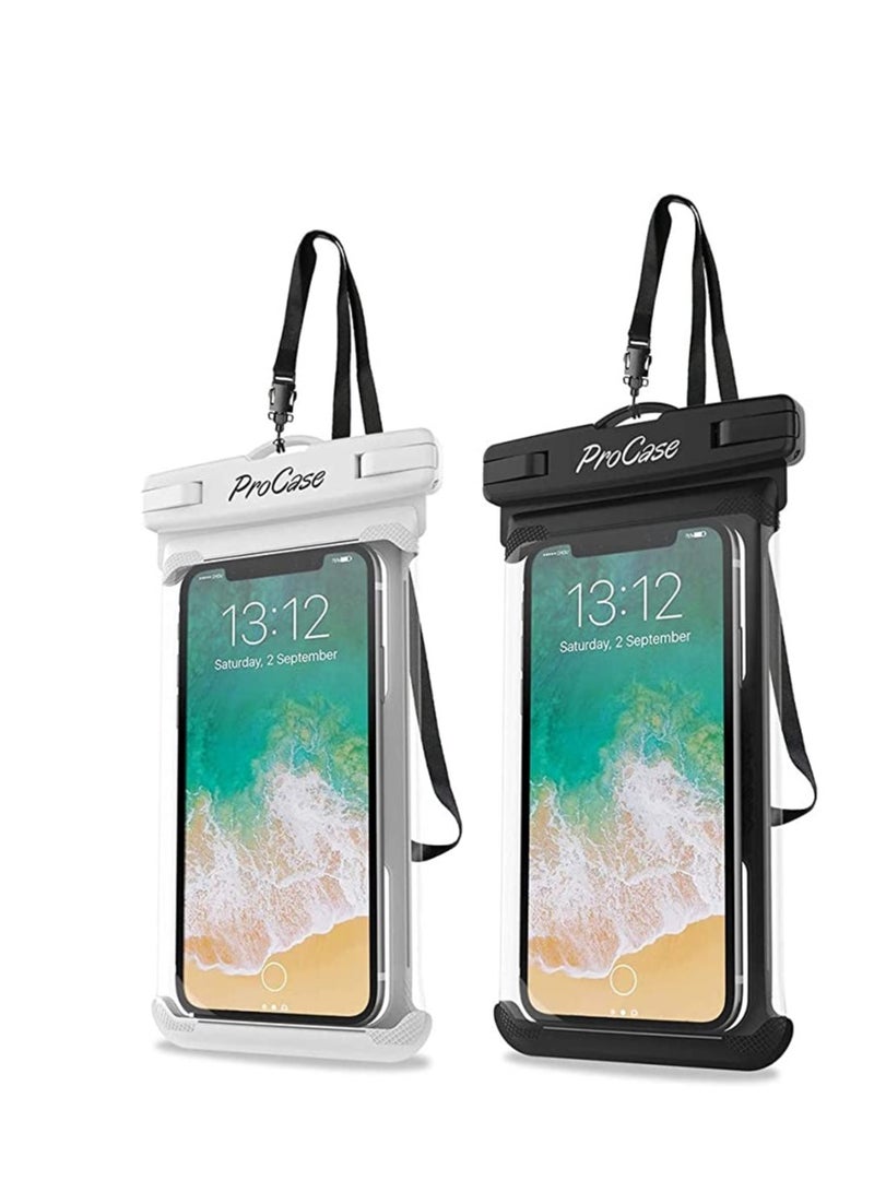 Zikra 2 Pack Bingcute Waterproof Phone Pouch Case White Black - Image 1
