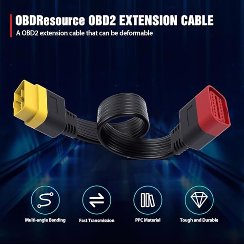 Star AutoLink OBD2 Flat Ribbon Extension Cable for Launch Scanner C Reader 3001 16 PIN OBD Male to Female Extesnsion Cable Car OBD Diagnostic Extender Cord Connector ELM327 OBD2 Cable STAR042 - Image 4