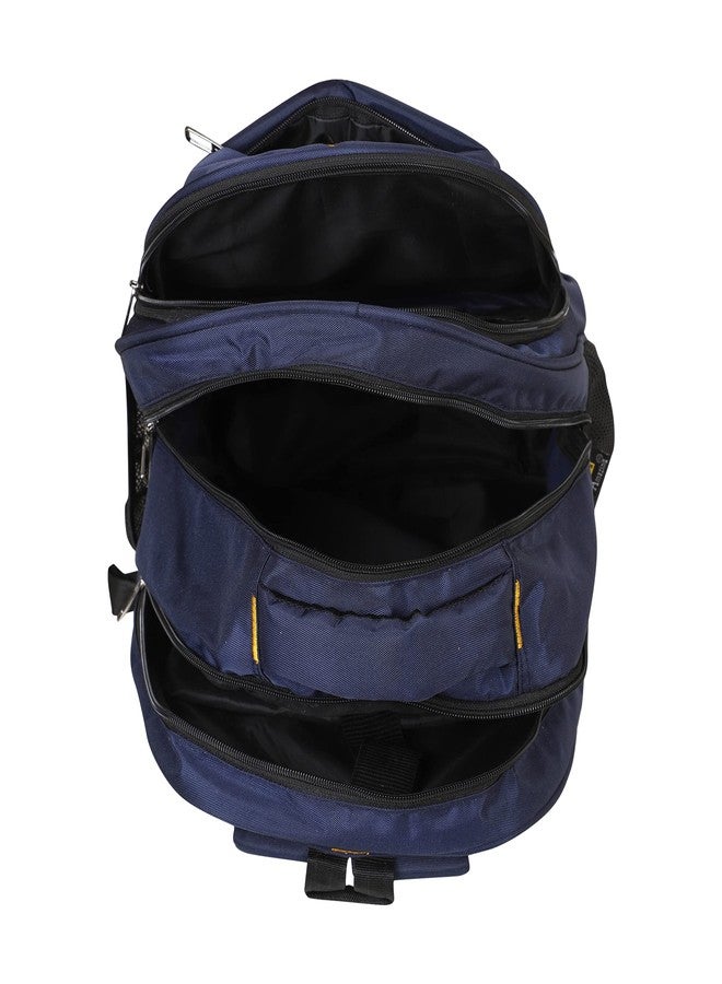 Half Moon 35 Ltrs Waterproof 15.6 Laptop Office Bag 4 Compartment School Backpack for Unisex Boys & Girls with Padded Laptop Compartment (Navy Blue) - Image 5