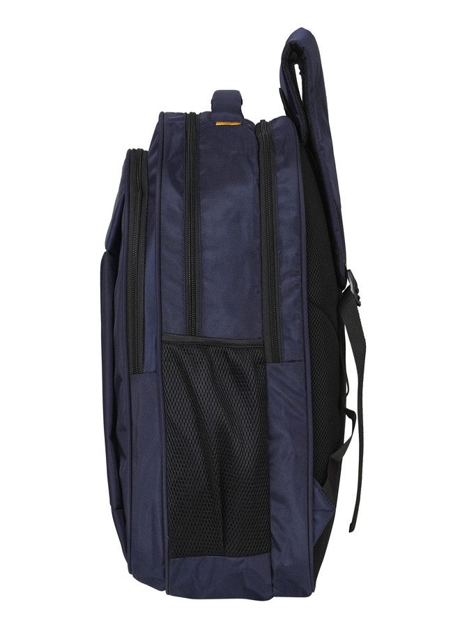 Half Moon 35 Ltrs Waterproof 15.6 Laptop Office Bag 4 Compartment School Backpack for Unisex Boys & Girls with Padded Laptop Compartment (Navy Blue) - Image 3
