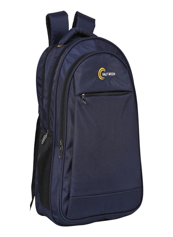 Half Moon 35 Ltrs Waterproof 15.6 Laptop Office Bag 4 Compartment School Backpack for Unisex Boys & Girls with Padded Laptop Compartment (Navy Blue) - Image 1