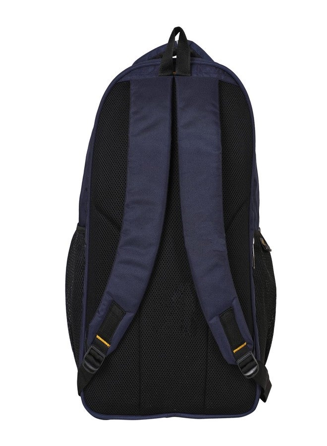 Half Moon 35 Ltrs Waterproof 15.6 Laptop Office Bag 4 Compartment School Backpack for Unisex Boys & Girls with Padded Laptop Compartment (Navy Blue) - Image 4