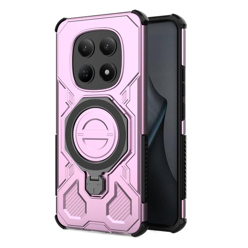 غطاء واقي بTPU + PC لـ Redmi Note 15 مع حلقة دوارة 360 درجة وحلقة مغناطيسية مع مقاوم للصدمات مع حماية من السقوط باللون بنفسجي من مادة TPU للطاولة للمكتب المنزلي لترتيب الأغراض - Image 1