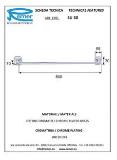 Remer Remer Towel Rack Chrome  - Image 3