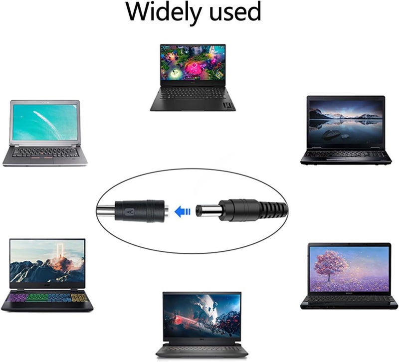 KASTWAVE Type C to DC5521 5.5x2.1mm Power Cable 200cm with 10 Adapters, PD 20V 5A 100W Adjustable Voltage USB-C to DC Power Converter Cable for Electronics - Image 3