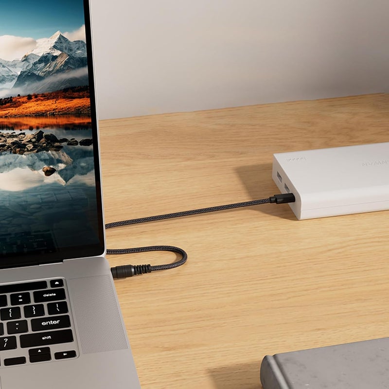 KASTWAVE Type C to DC5521 5.5x2.1mm Power Cable 200cm with 10 Adapters, PD 20V 5A 100W Adjustable Voltage USB-C to DC Power Converter Cable for Electronics - Image 4