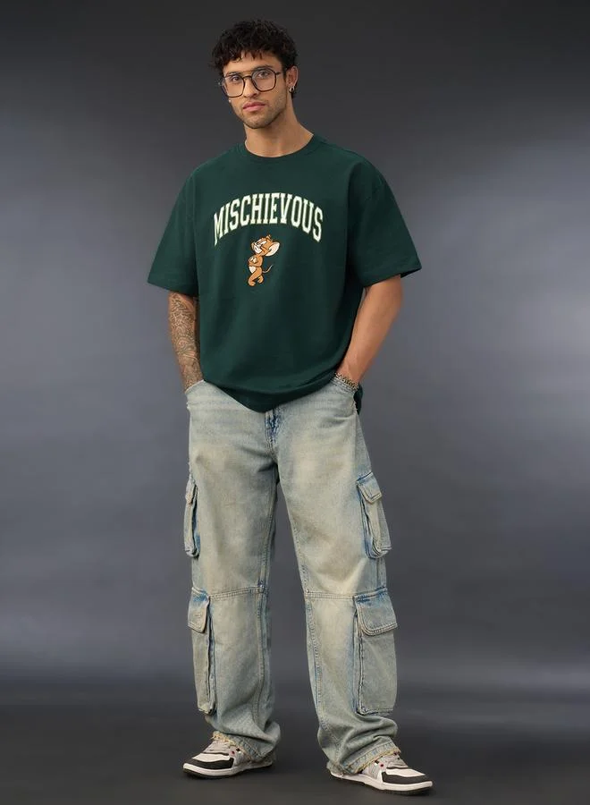 ذا سوليد ستور تيشيرت فضفاض بطبعة توم وجيري