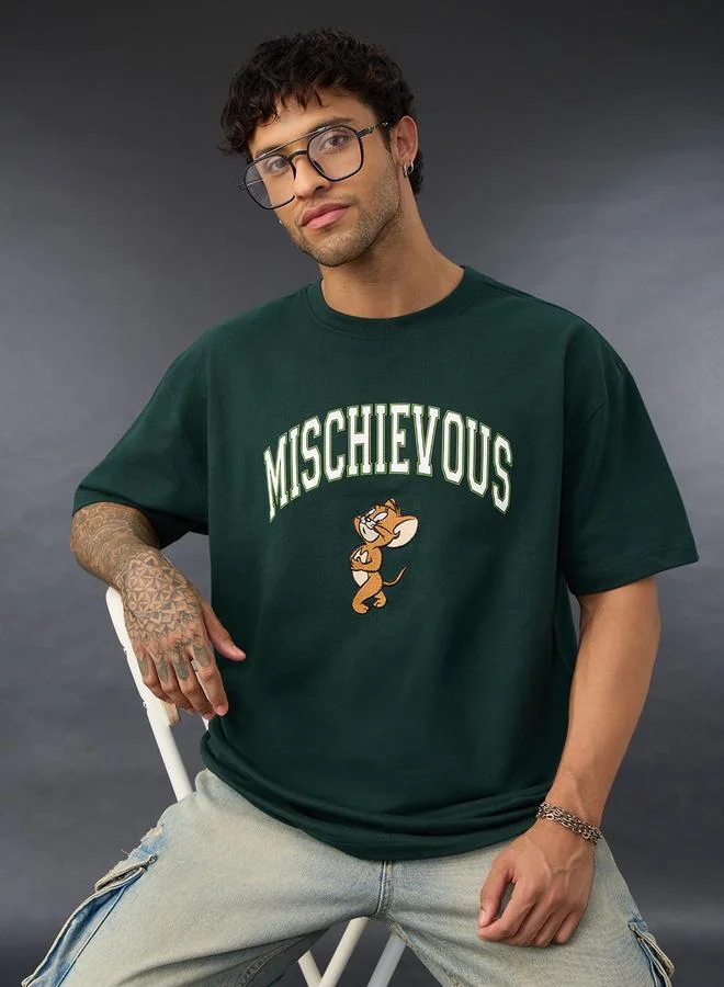 ذا سوليد ستور تيشيرت فضفاض بطبعة توم وجيري