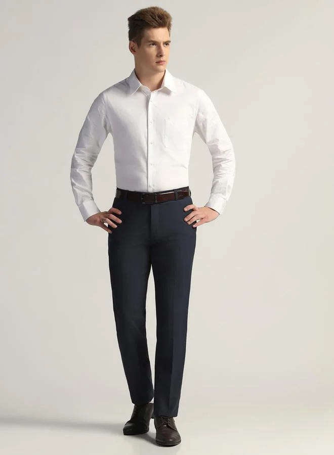 Take Two Men Navy Stretchable Formal Trousers