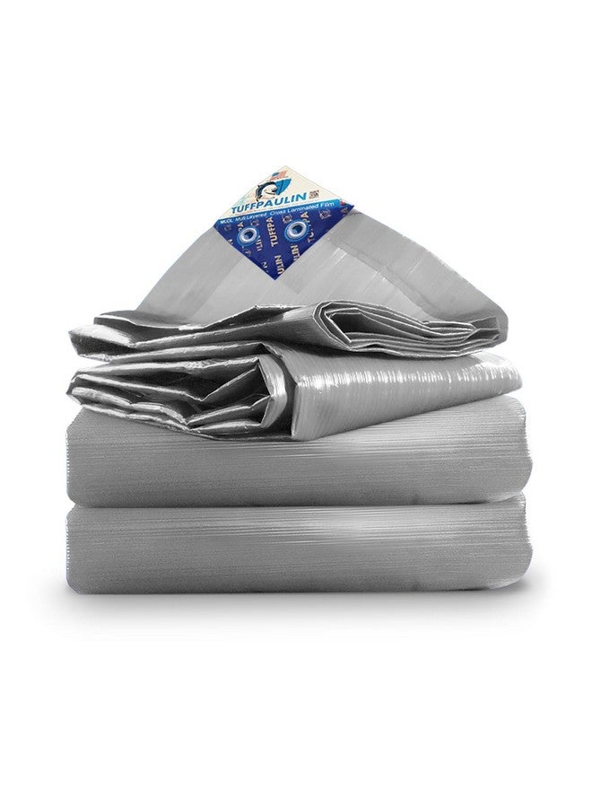 TUFFPAULIN 6FT X 6FT 120 GSM Silver Tarpaulin Tirpal Tadpatri Tharpai Thadika, Extra Strong, Reinforced Eyelets, UV Resistant, 100% Waterproof Virgin, 6 Layer MLCL 3D Rib Technology-1 No., Plastic - Image 1
