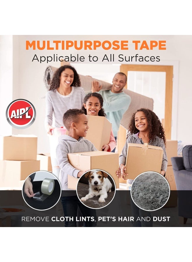 AIPL BOPP Packaging Clear Tape - 48MM X 50 Meter| Pack Of 6 | For Packaging, Decorating And DIY Works - Image 4