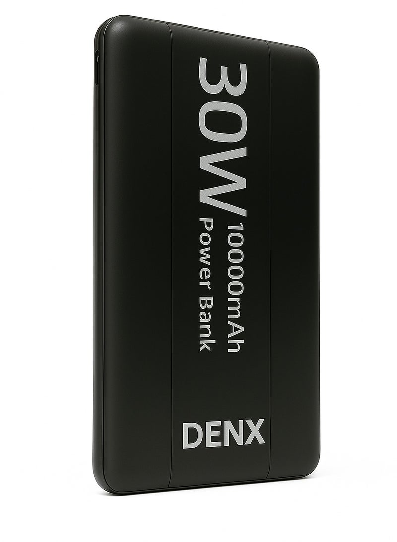 Denx DENX DX432 10000mAh Power Bank with Fast Charging and Dual USB Output – Black  - Image 2
