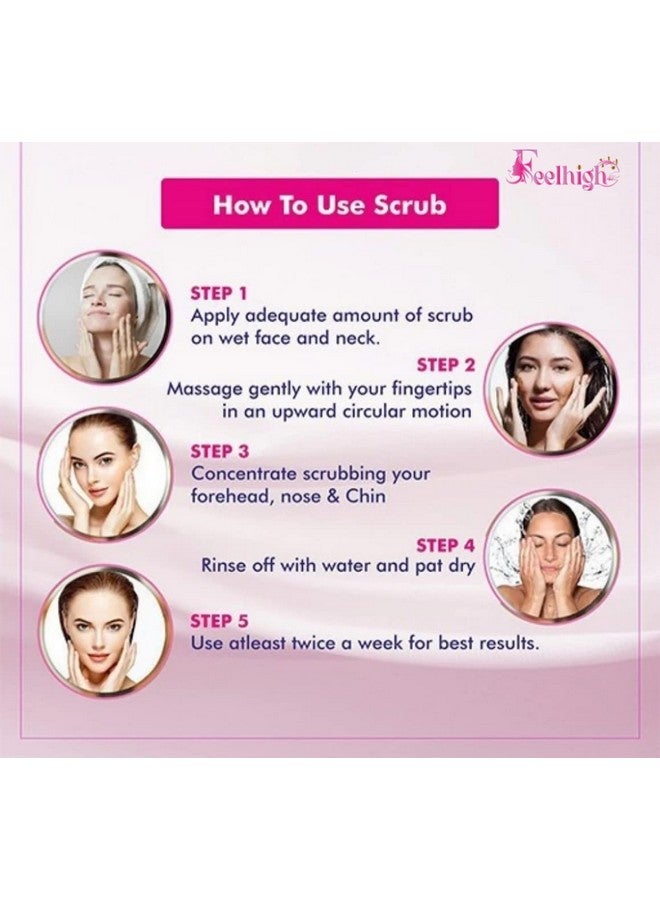 Feelhigh Face and Body Gold Scrub 500gm Skin Smooth, Shiny And Vitamin C Scrub 500gm Skin hydration - Skin care and Facial Products -Man woman - Image 3