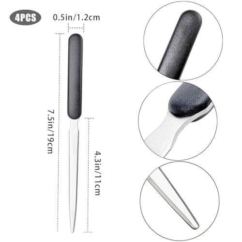 Qoaimu 4Pcs Stainless Steel Letter Opener Knife, Lightweight Mail Slitters, Office & Home Use - Image 4